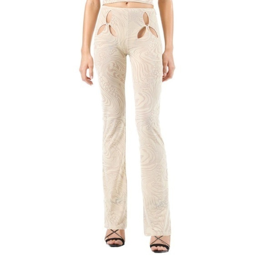 NWT I.AM. GIA Amina tan burnout pants